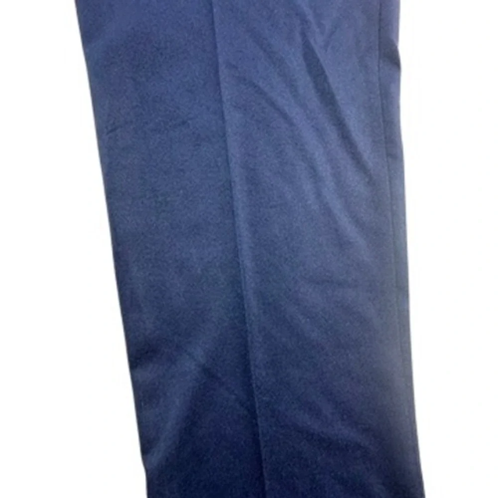 Paul Fredrick Mens 50‎ Dress Pants Blue Wool Pleated Solid Trousers Unhemmed NWT